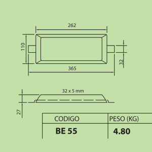 ANODO DE ZINC DE 4,8 KG DE 2 PATAS